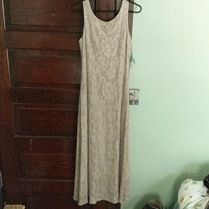 VINTAGE Gold Lace Dress